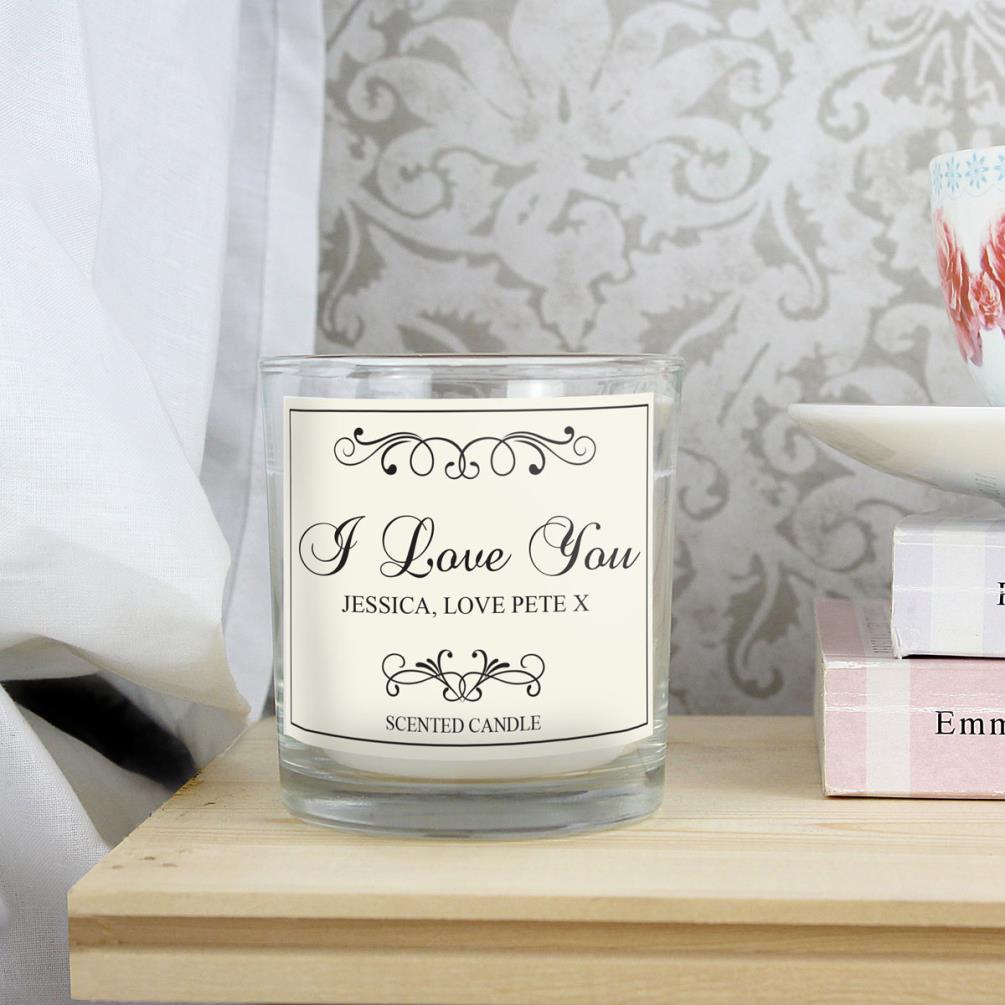 Personalised Black Swirl Scented Jar Candle Extra Image 3